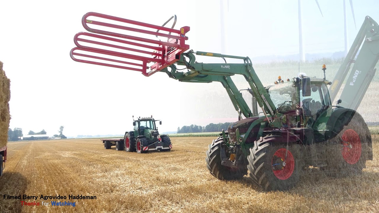 Stro laden 2019 - Fendt 724 Vario Cargo 5x90 Frontlader & Fendt 716 Vario - Loonbedrijf Tiemens