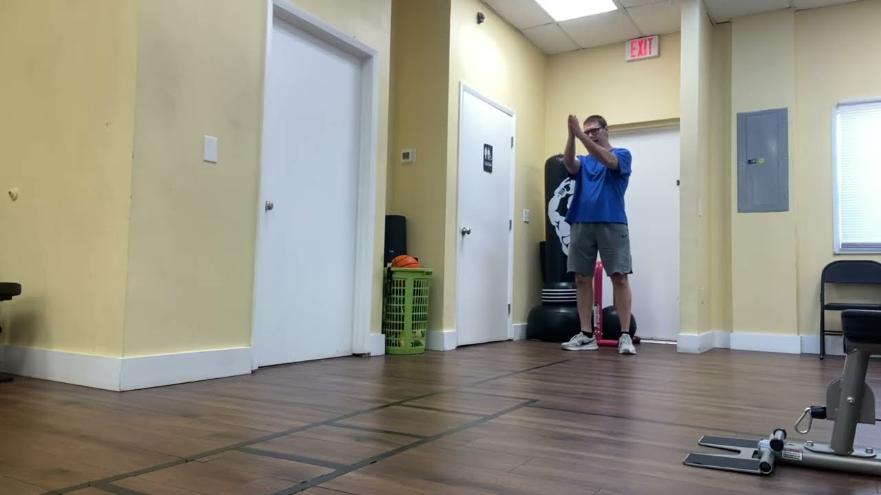 Crossover walk exercise for balance and agility.  Dynamic balance training/fall prevention workout!
