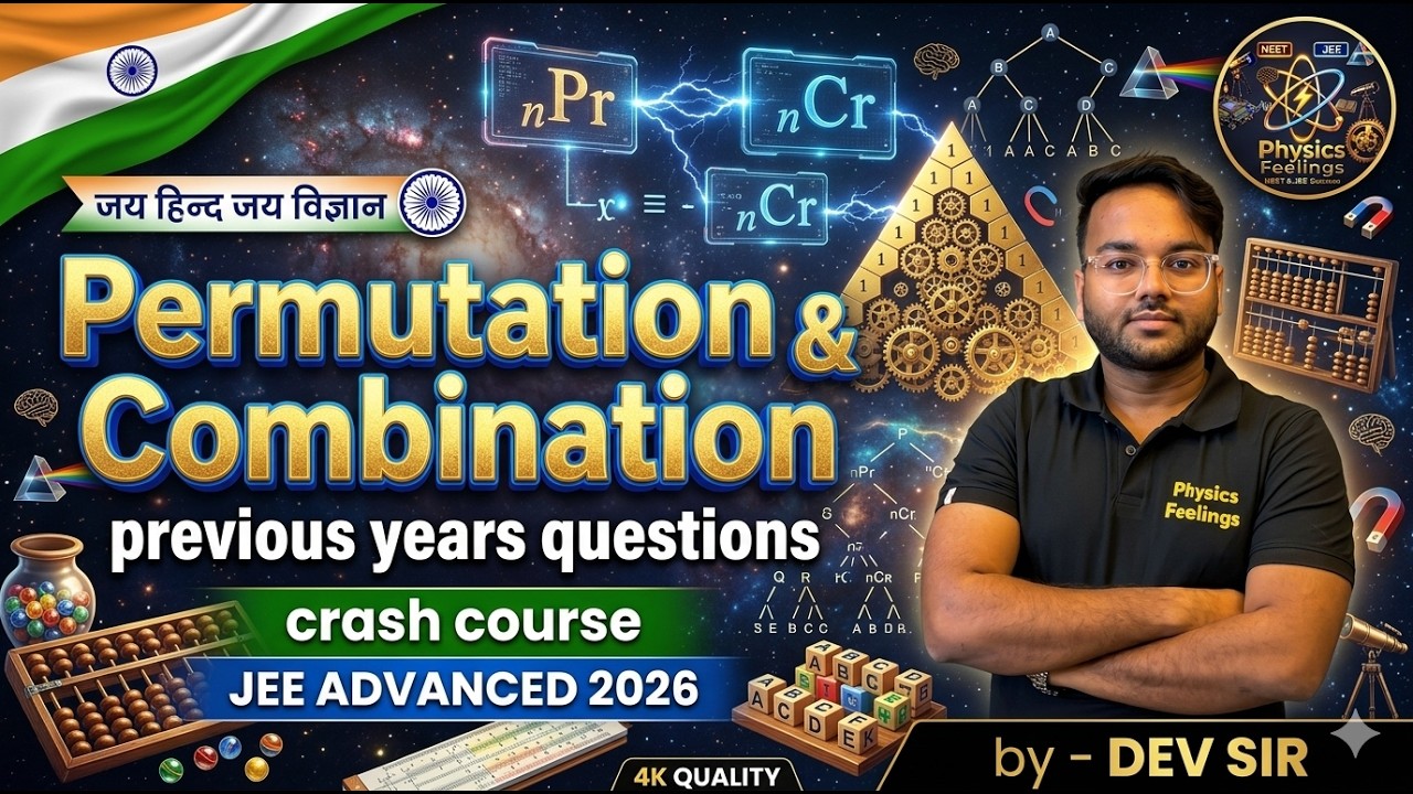 Mastering P&C: JEE Advanced Previous Year Questions (2018-2024) Physics Feelings #crashcourse #maths