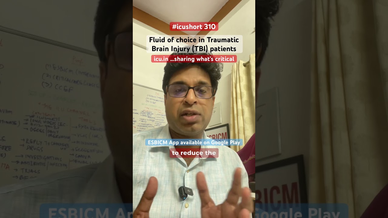 #icushort 310: Fluid of choice in Traumatic Brain Injury (TBI) patients #esbicm