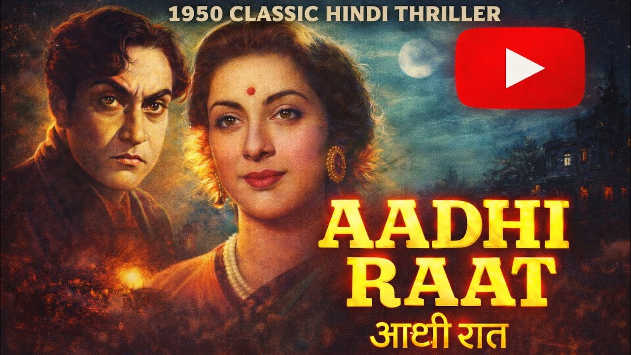 Aadhi Raat (1950) Full Movie | Ashok Kumar | Nargis | Classic Hindi Thriller HD