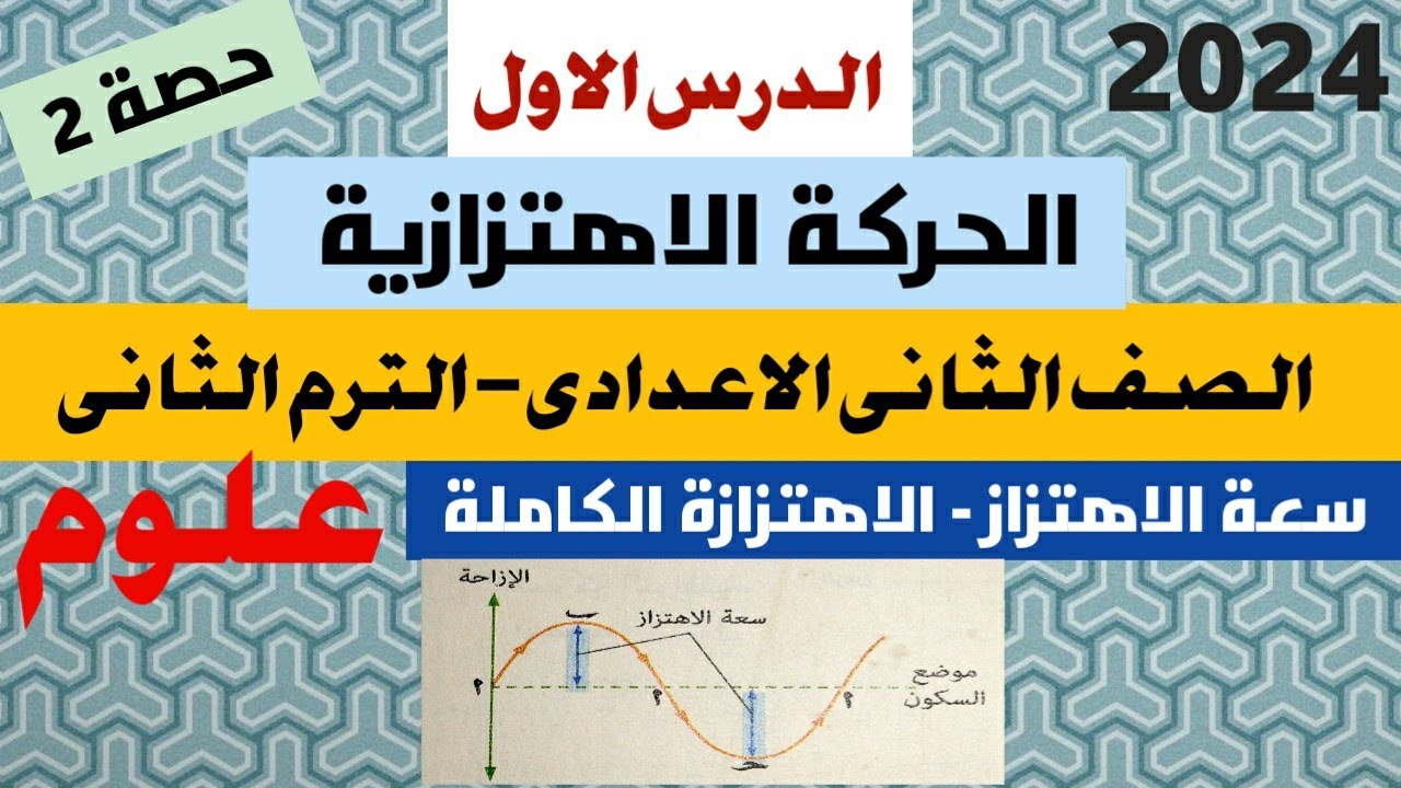 مفاهيم مرتبطةخصائص الحركة الاهتزازية تانية اعدادى