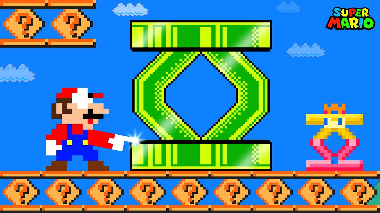 Super Mario Bros. When Mario Turns Anything He Wants Into Trampolines!
