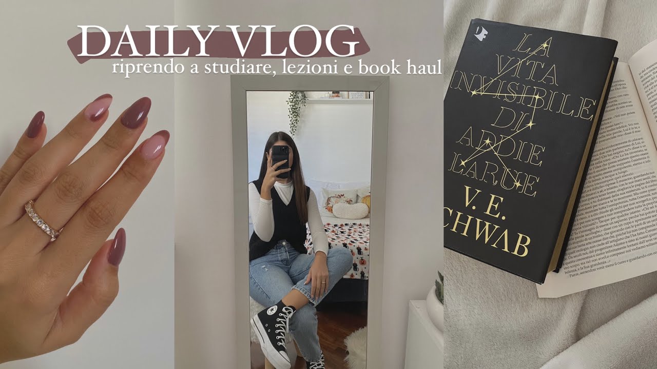 DAILY VLOG: riprendo a studiare, unghie autunnali e book haul 📚🍂