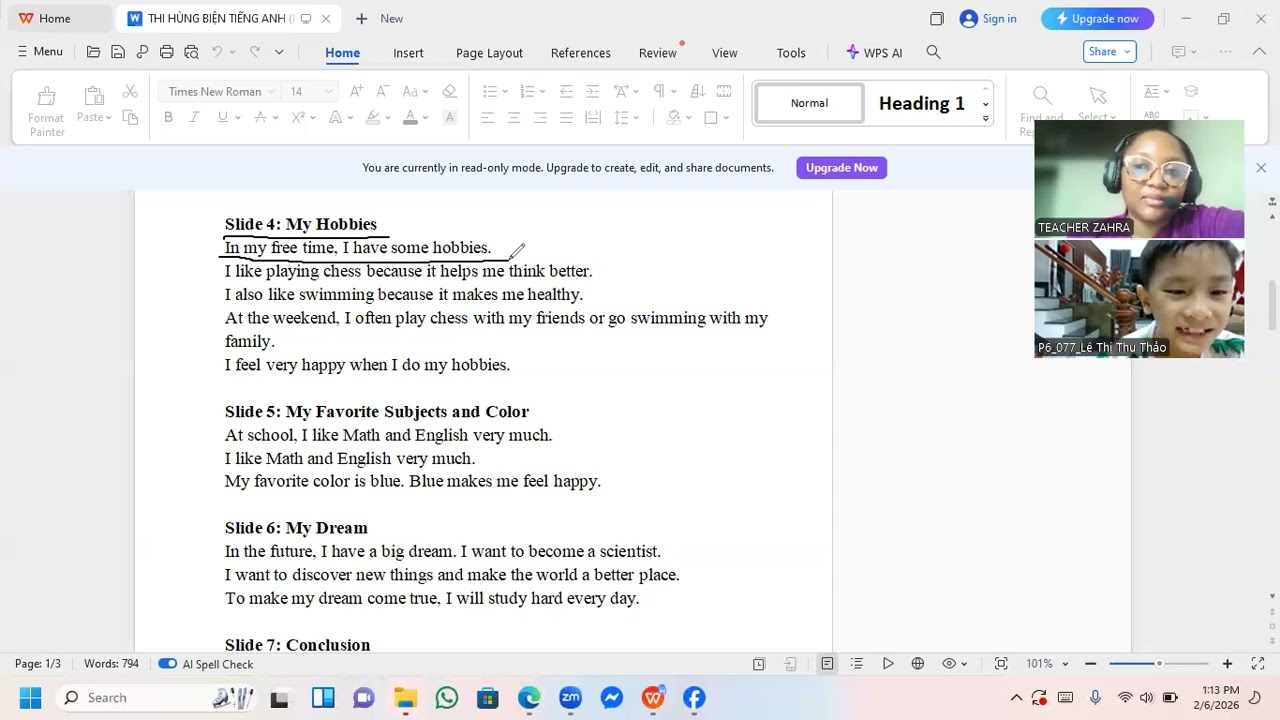 KIMENGLISH - MS ZAHRA - NICK (WEEK 65)