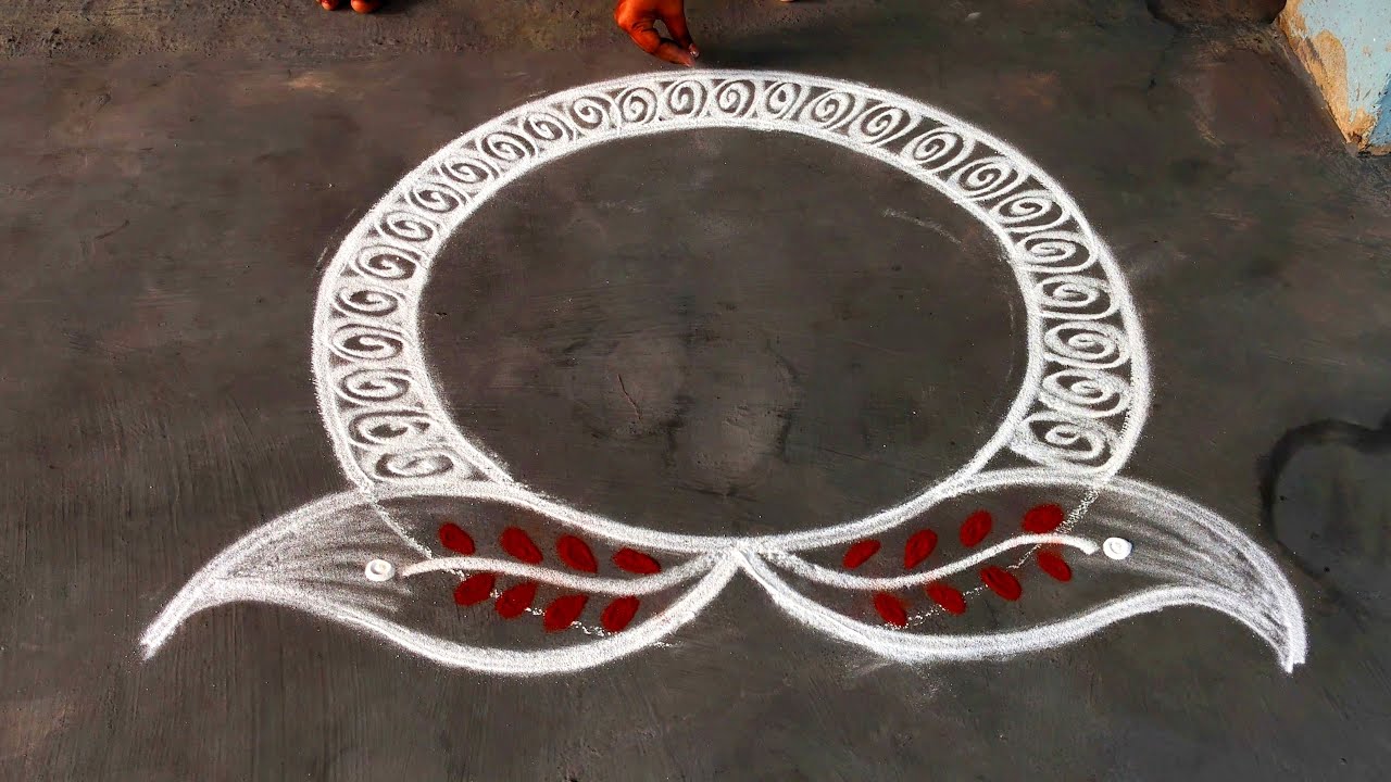 Easy New year kolam 2026🌹Simple new year rangoli🌹New year muggulu with dots🌹 Creative Rangolis