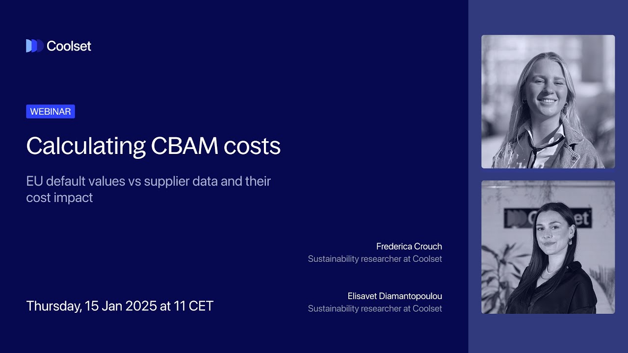 Calculating CBAM costs: EU default values vs supplier data - Full recording [45min]