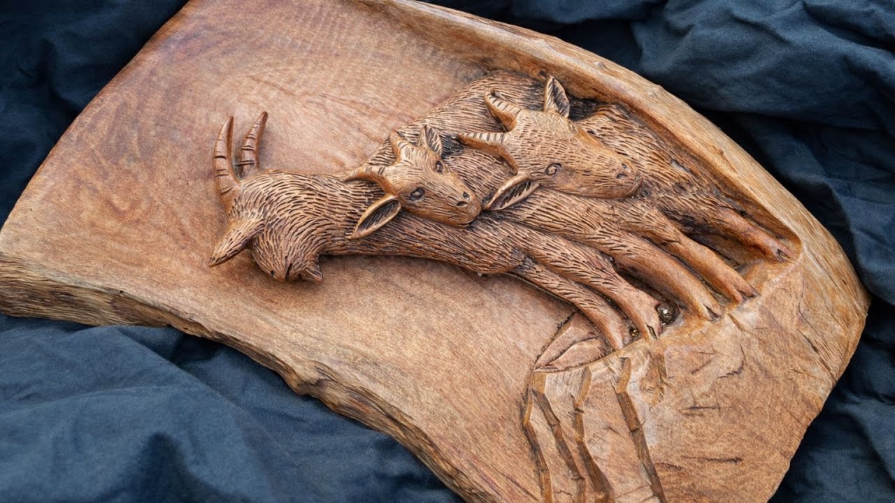 Simple Animal Carving Process on Scrap Wood