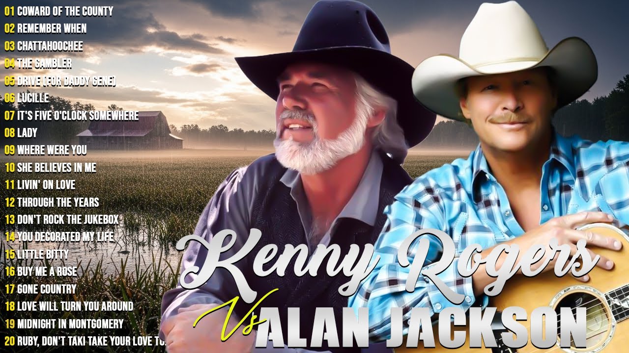 Kenny Rogers & Alan Jackson Best Country Hits 🤠🔥The Best Classic Country Music Ever 🎶The Gambler...