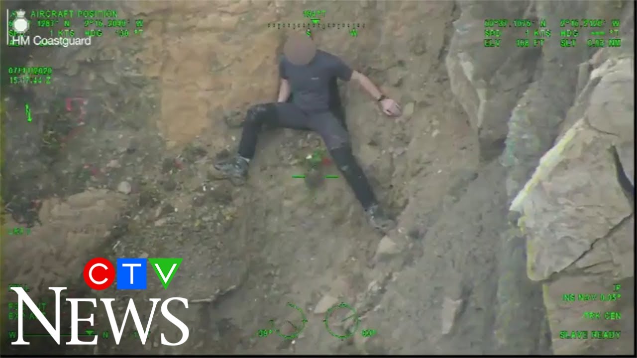 Climber trapped on muddy slope rescued by U.K. coast guard