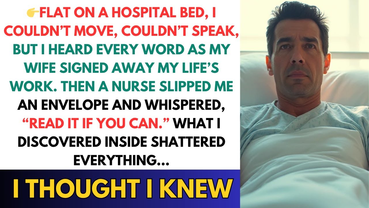 From My Hospital Bed, a Nurse Slipped Me an Envelope — And I Learned the Truth About My Wife..