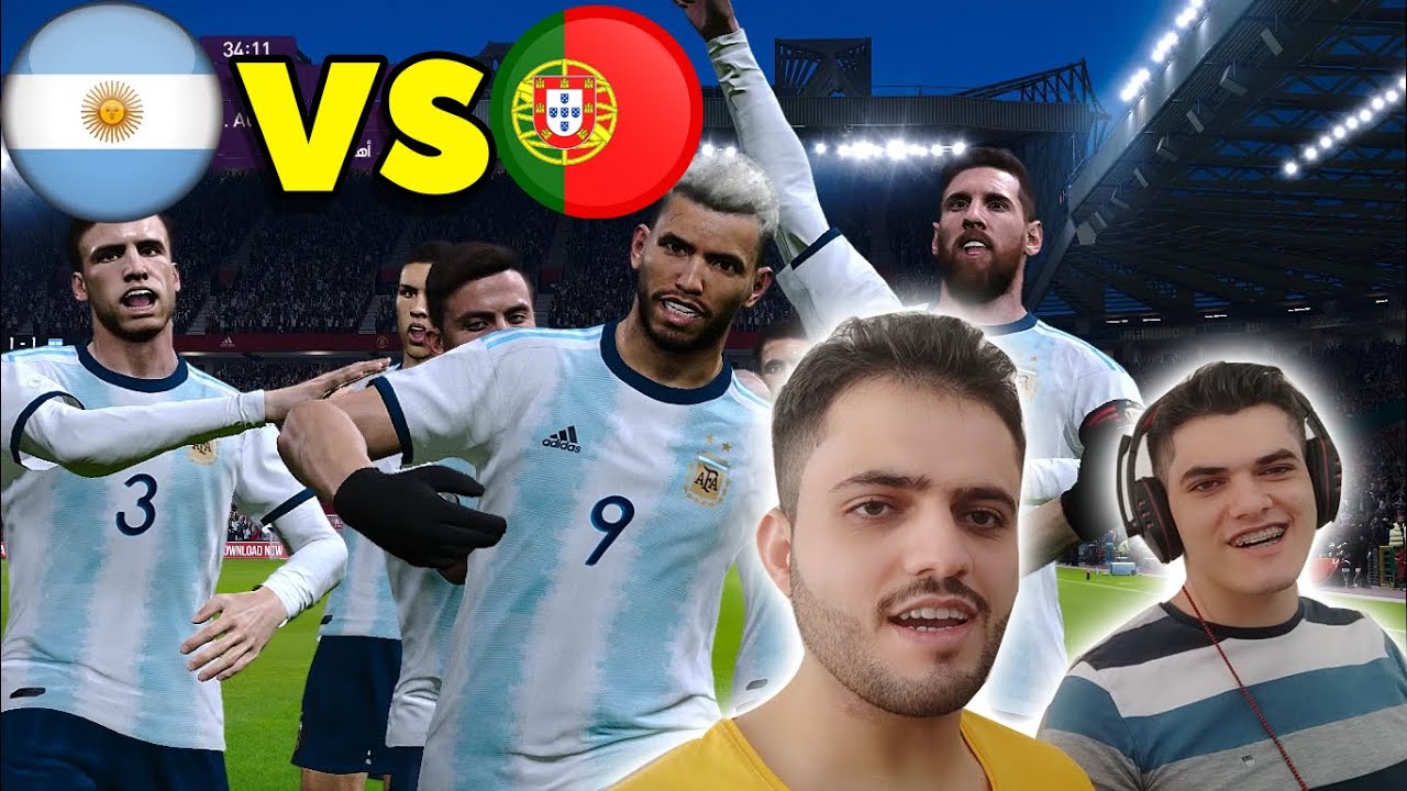 تحدي قوي في لعبة PES 20 مع اخي البرتغال 🇵🇹 ضد الارجنتين 🇦🇷 مباراة نارية !!!