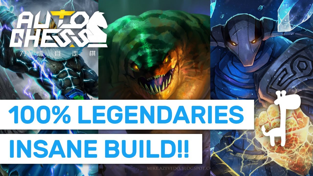100% LEGENDARIES BUILD! Dota Auto Chess ALL 5 COST UNITS LINEUP!