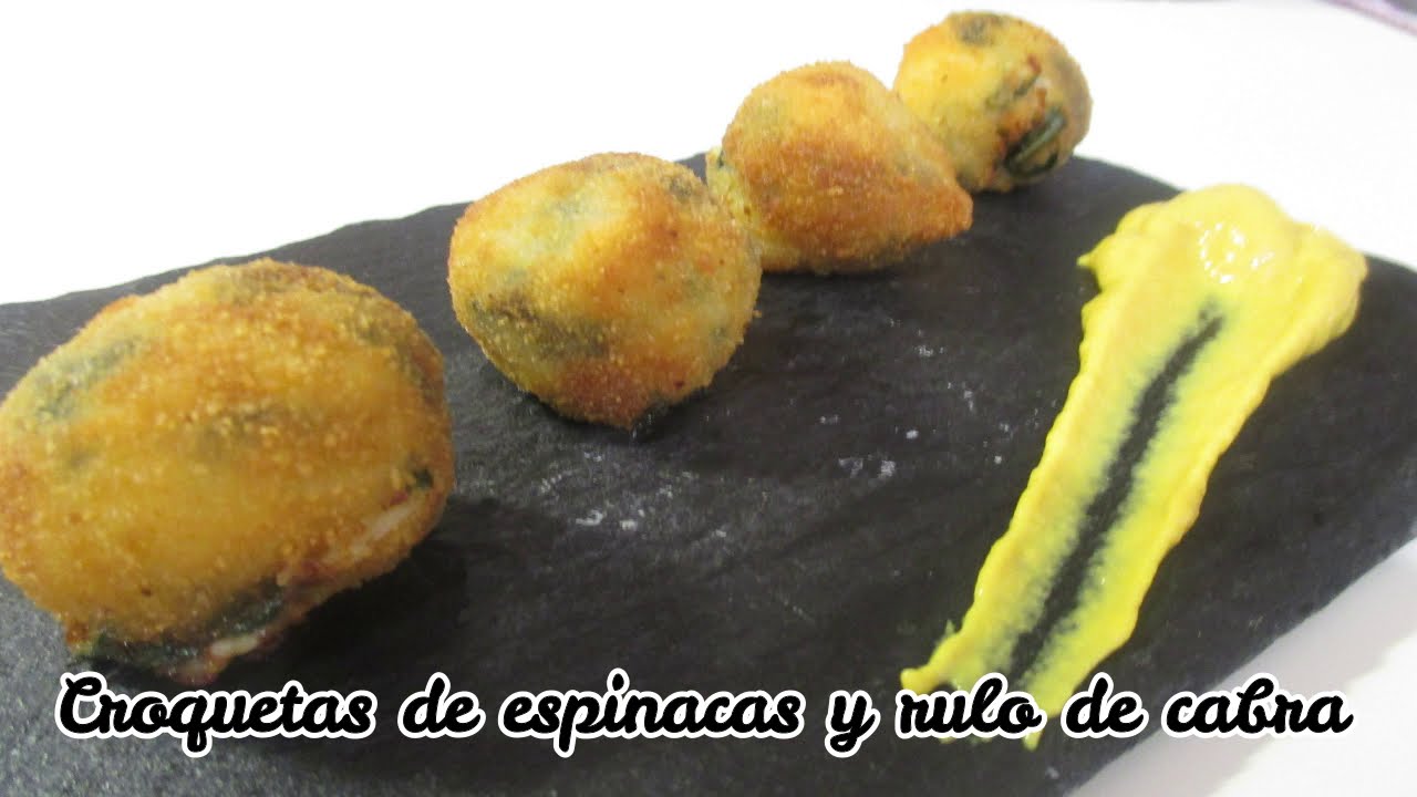 Croquetas de espinacas y rulo de cabra receta sencilla fácil paso a paso con trucos