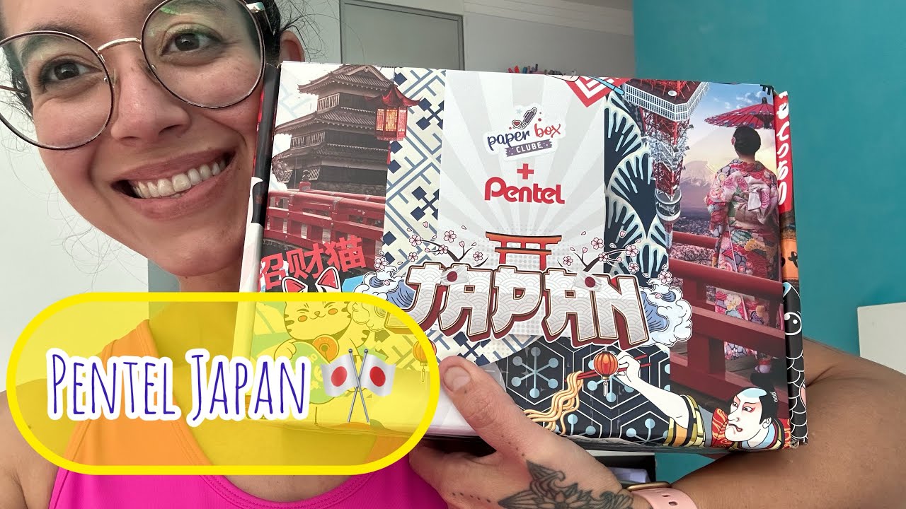 Unboxing Paper Box Clube Laranja Lima Agosto 2025 - Japão 🇯🇵 collab Pentel Clube de assinatura papel