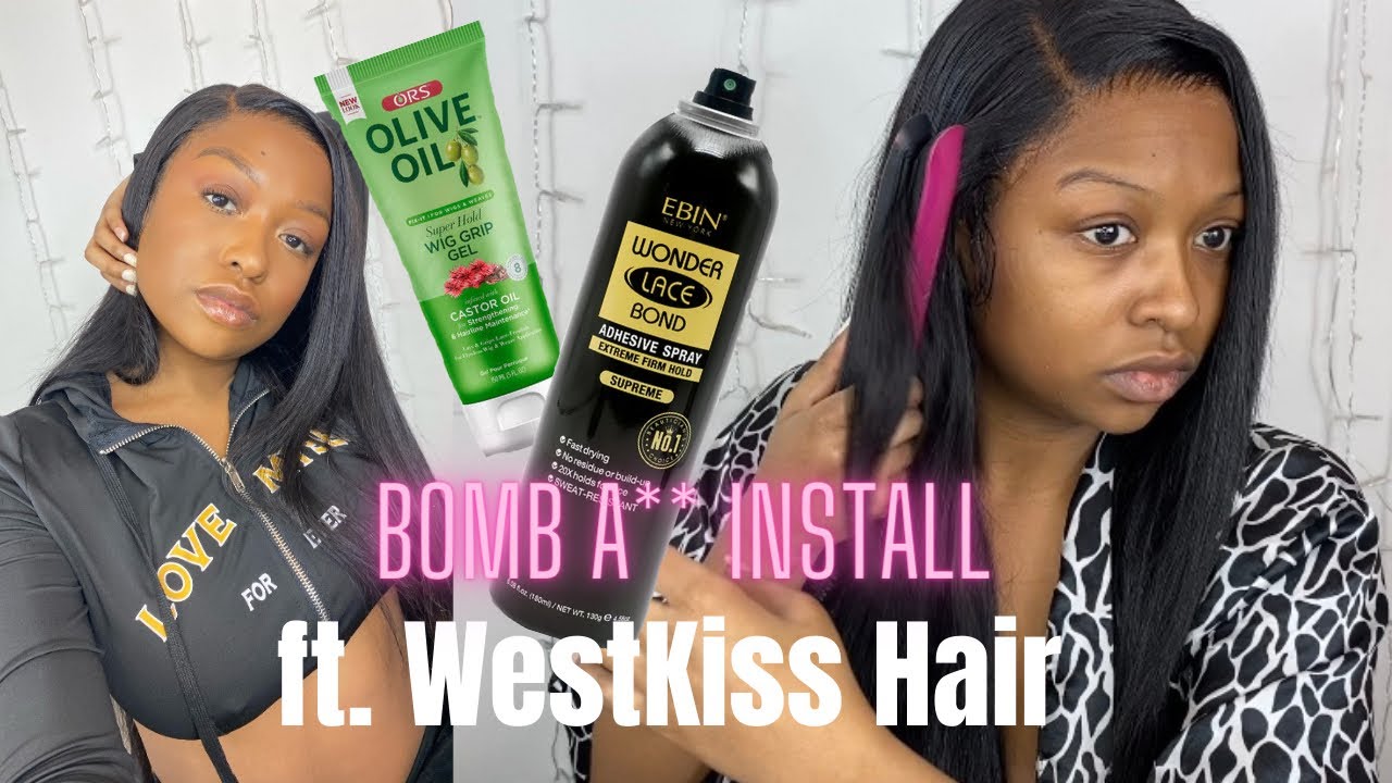 Step by step Install ft WestKiss | Frontal Install for Beginners | Thee BEST straight hair EVER!