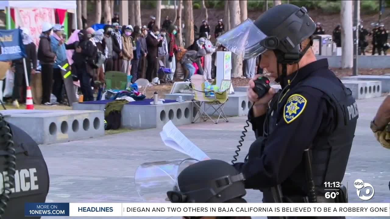 UCSD Gaza solidarity encampment broken up