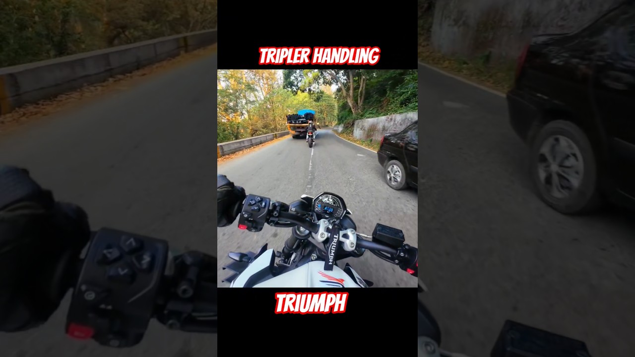 Hill Overtake Timing Matters ⚡ Street Triple 765 Control #shorts #ytshorts #youtubeshorts