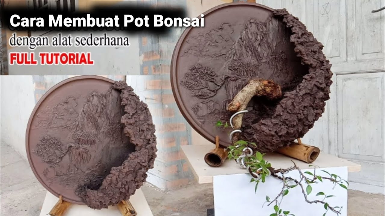 Cara Membuat Pot Bonsai Relief Lukisan Timbul