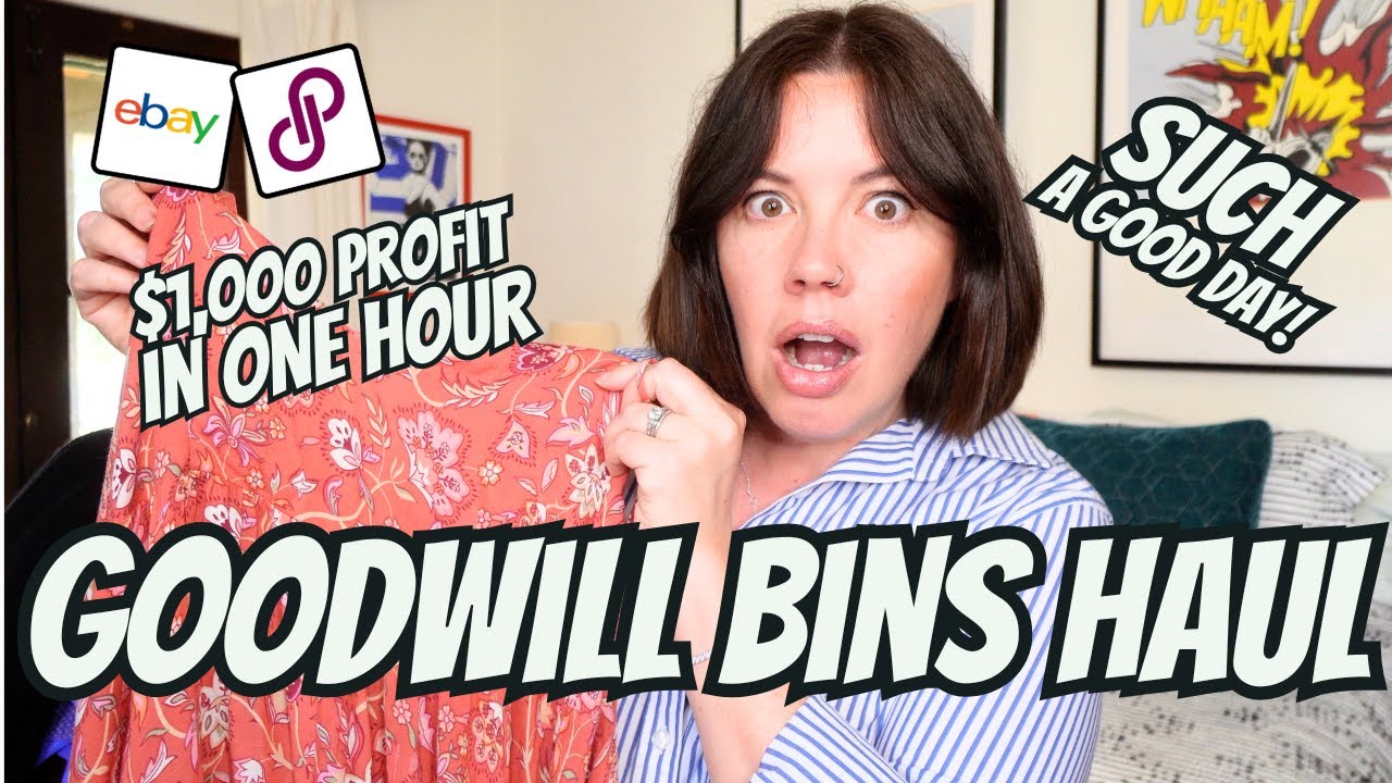 I found $1,000 Profit in just ONE hour at the Goodwill Bins to resell on Poshmark and Ebay.