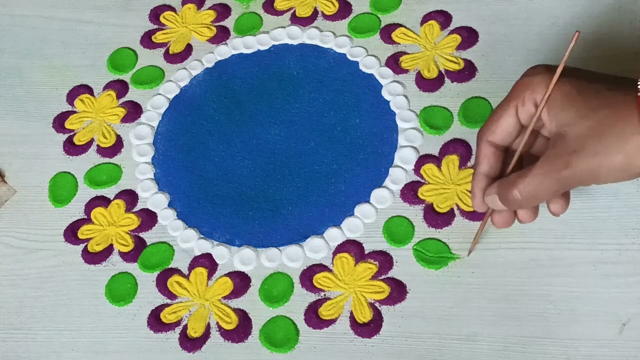 Har har Mahadev Shivratri simple rangoli designing 