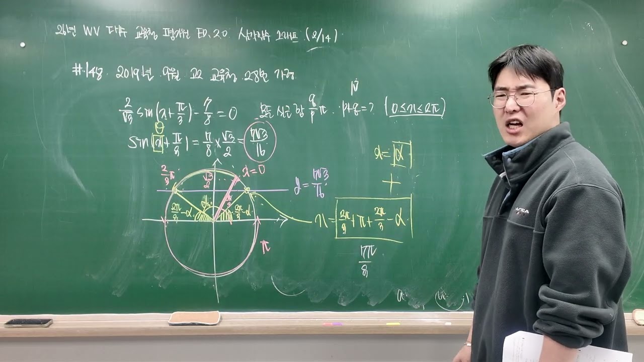 26년 WV 대수 실전개념 ED2nd Ch06 삼각함수 그래프 148번 2019년 9월 고2 교육청 28번 가형 260214