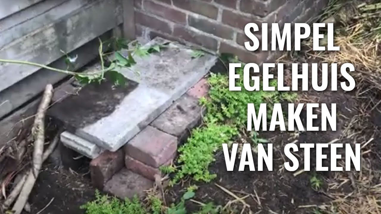 Zelf simpel egelhuis maken van steen