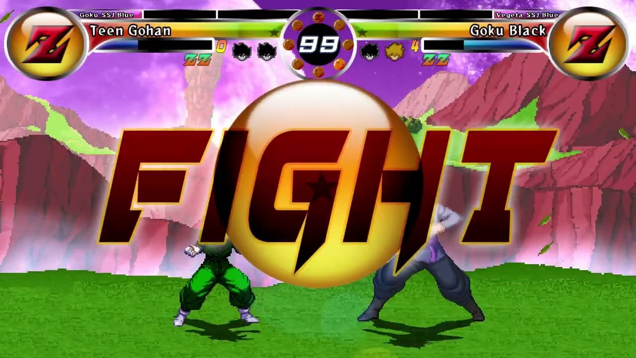 Dragon Ball Generations Match Teen Gohan/Goku Blue Vs Goku Black/Vegeta Blue