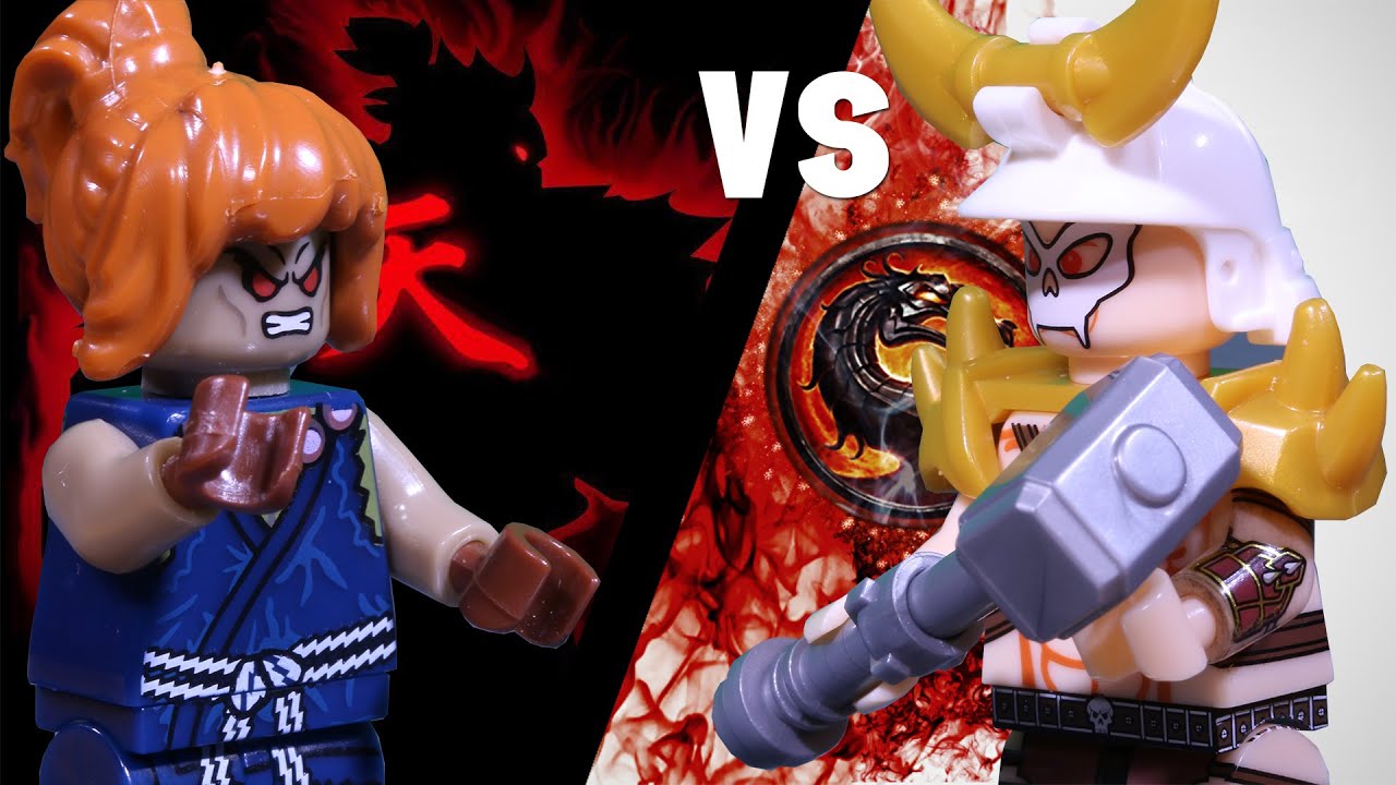 Akuma (Street Fighter) vs Shao Kahn (Mortal Kombat) - Lego Stop Motion Death Battle