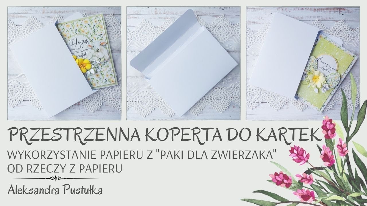 Przestrzenna koperta z papieru z 