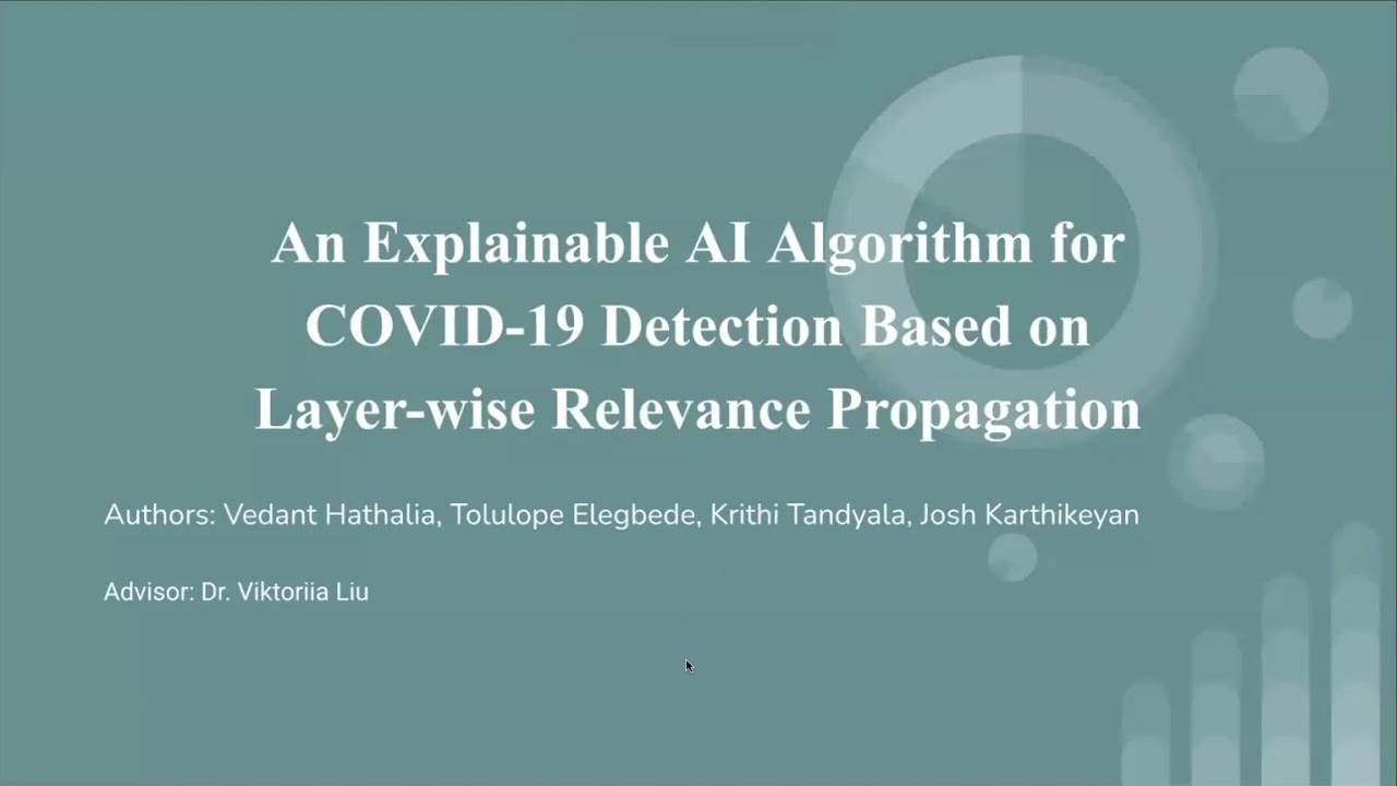 An Explainable AI Algorithm for COVID 19 Detection Based on Layer wise Relevance Propagation