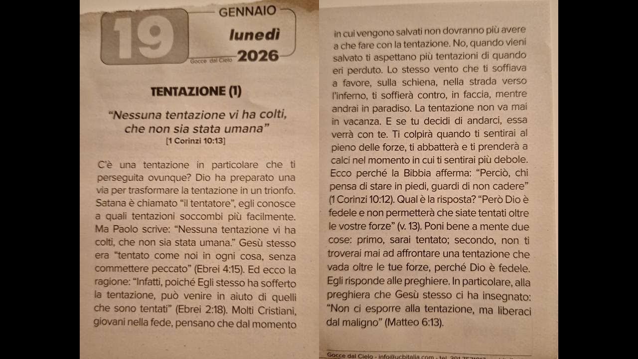 Meditazione 19 01 2026