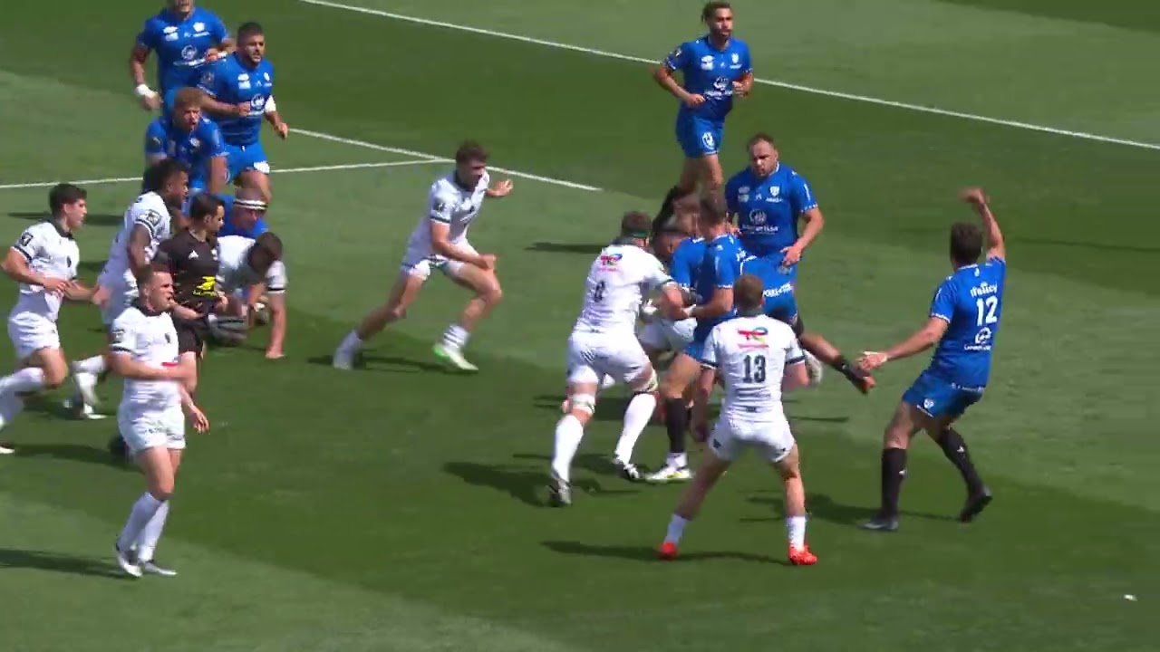 TOP 14 - Essai de Fabien BRAU BOIRIE (SP) - RC Vannes - Section Paloise