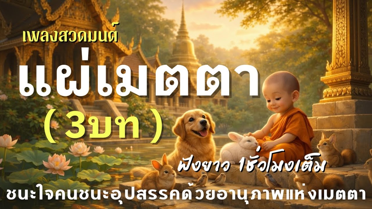 🎧เพลงสวดมนต์ แผ่เมตตา (3 บท) | แก้กรรมเก่า พลิกชีวิตที่ติดขัดให้ราบรื่น | ฟังต่อเนื่อง 1 ชั่วโมงเต็ม