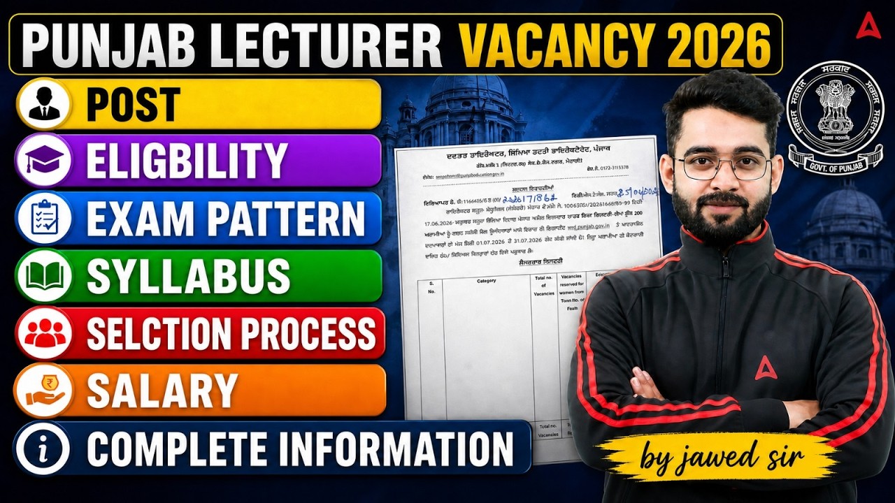 Punjab Lecturer Recruitment 2026 | Punjab Lecturer Eligibility, Syllabus, Exam Pattern & Salary