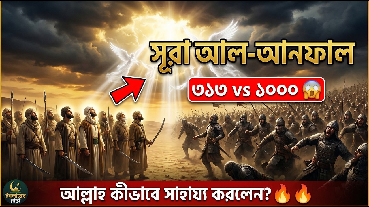 বদরের ময়দানে কী ঘটেছিল সেদিন? ৩১৩ vs ১০০০ 😱 আল্লাহর সাহায্য দেখে কাঁপবেন! সূরা আনফাল