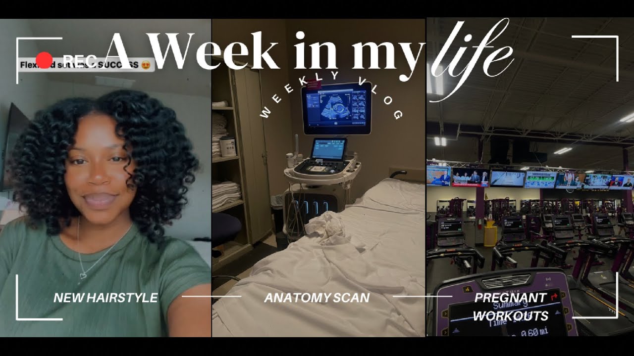 WEEKLY VLOG | 20 week anatomy scan, new natural hairstyle, getting back into working out + more