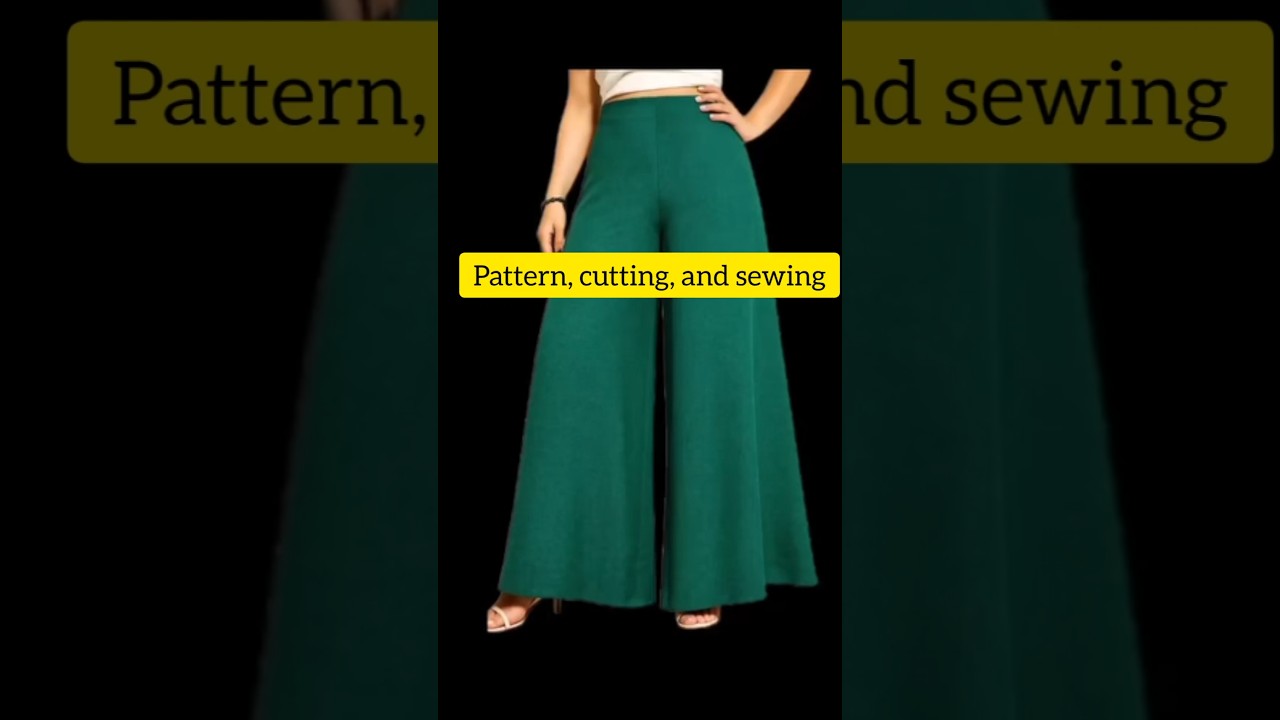 Sew Palazzo pants in 10 minutes #Shorts #ShortVideo #Pattern #Sewing