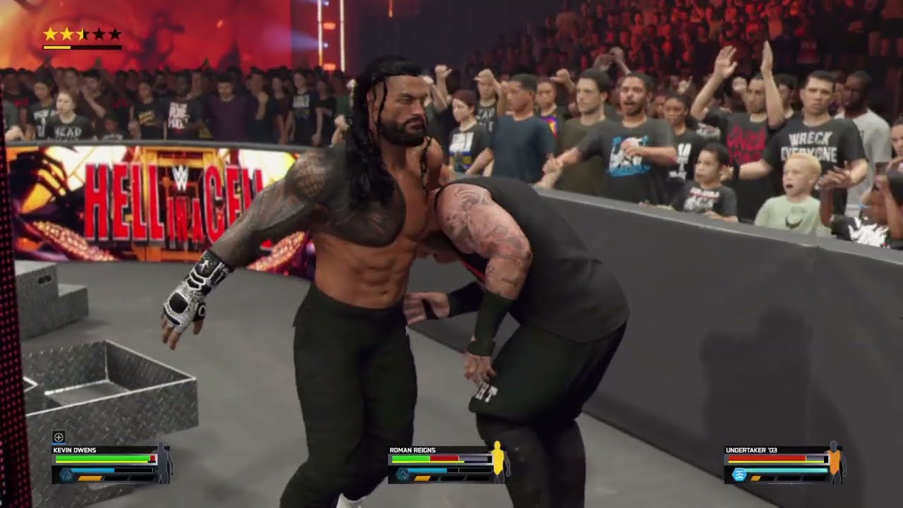 WWE 2K25 Roman Reigns vs Kevin Owens vs Undertaker - Triple Threat United States Title(M)