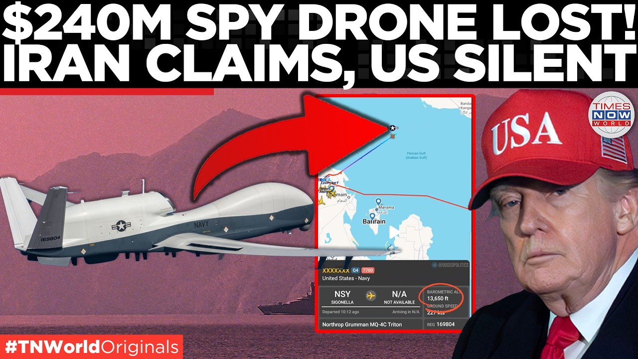 Iran VS US: US Navy Loses $240M MQ-4C Triton Spy Drone; Accident or Iranian Strike? | US-Iran War