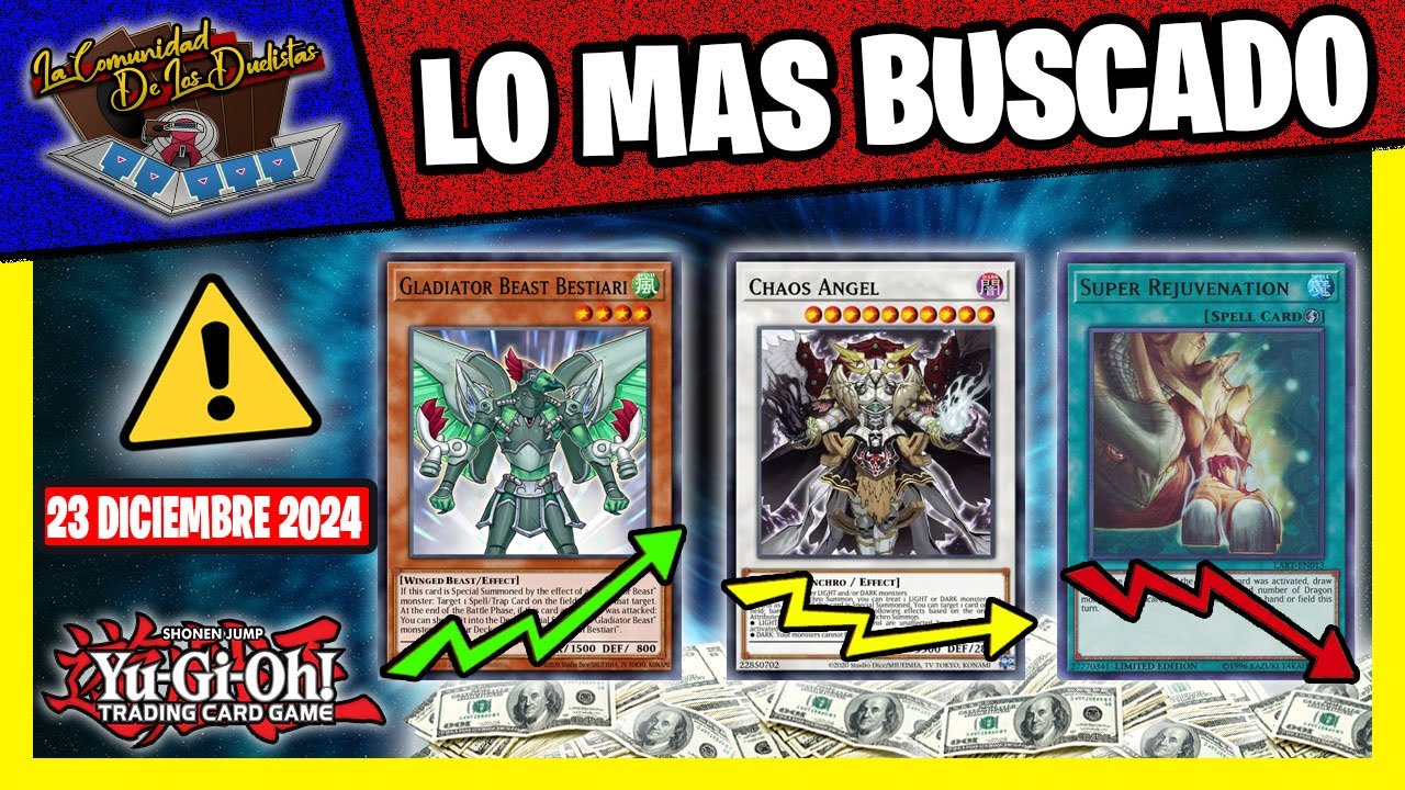Yu-Gi-Oh! Lo más buscado CHAOS ANGEL, GLADIATOR Y REJUVENATION