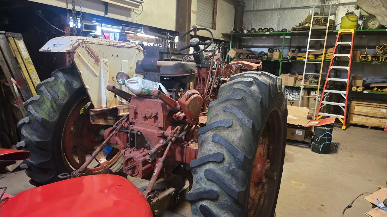 Farmall 504 finder and wish bone bracket  removal 