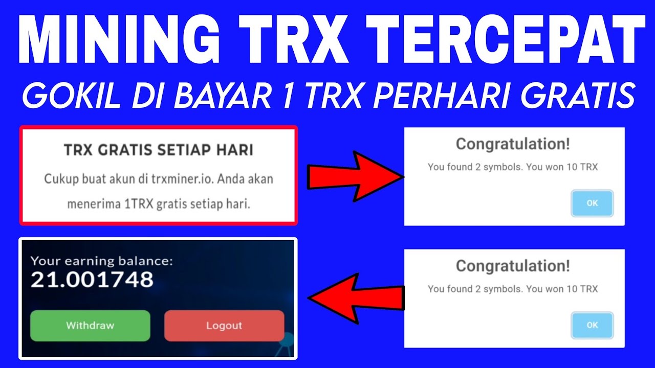 MINING TRX TERCEPAT GRATIS TANPA DEPOSIT | CLOUD MINING TRX | FREE TRX | TRXMINER