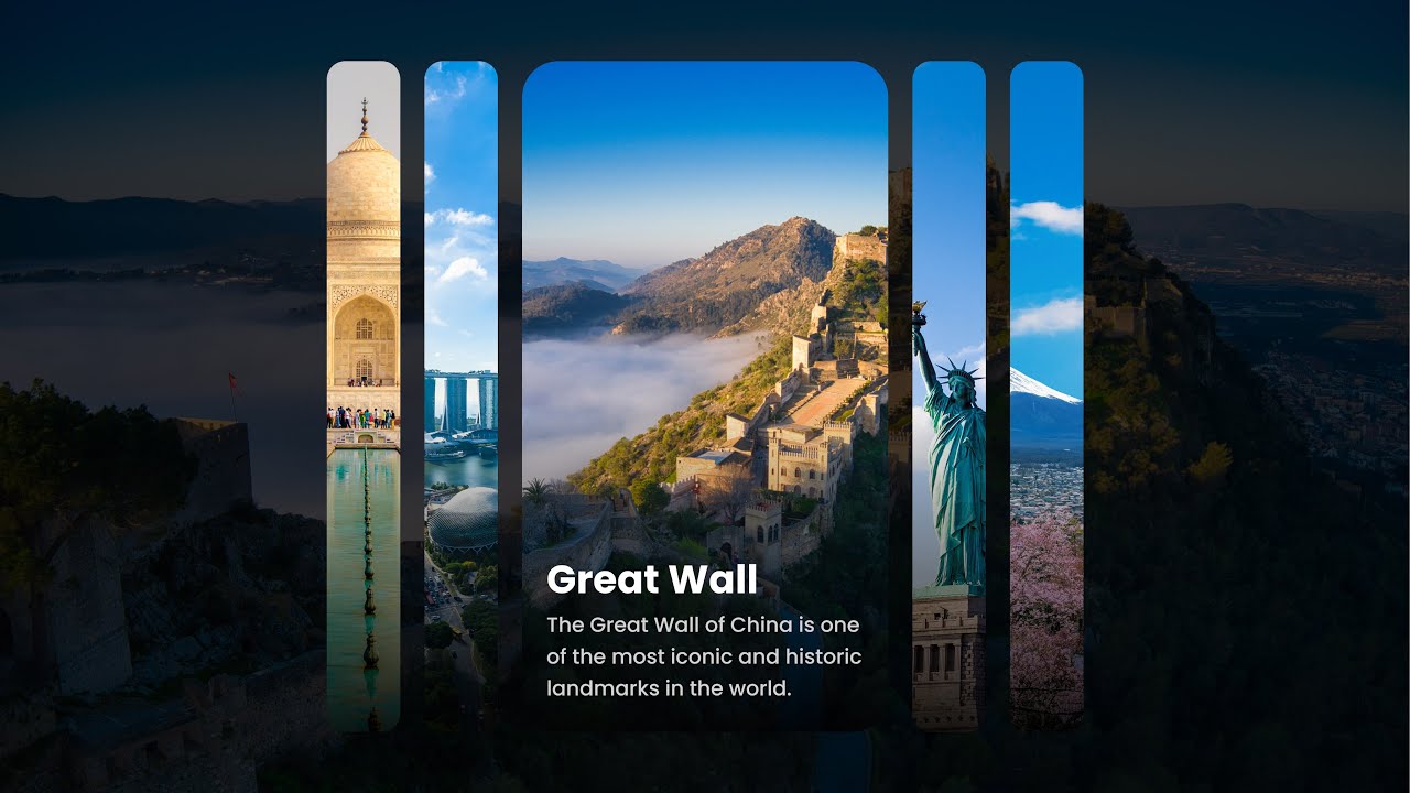 Image Accordion Hover Effect Using HTML & CSS