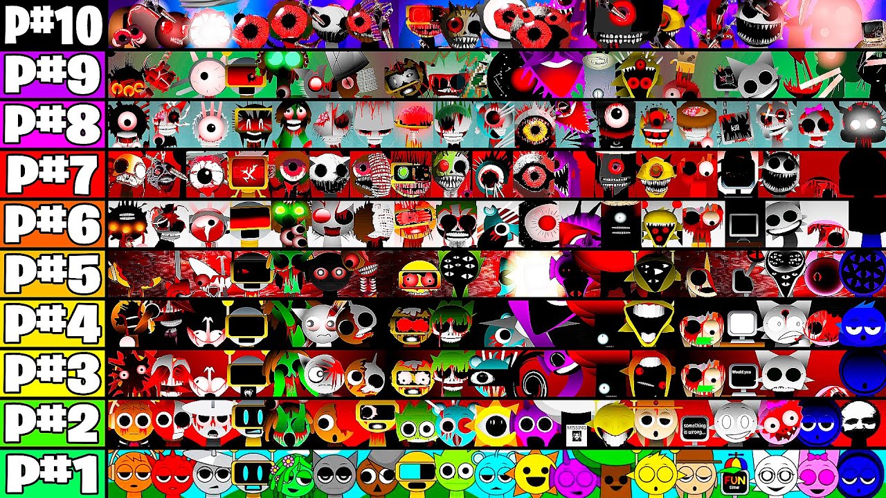 True Phases All In One - All Characters Together in Incredibox Sprunki Phases 1-10