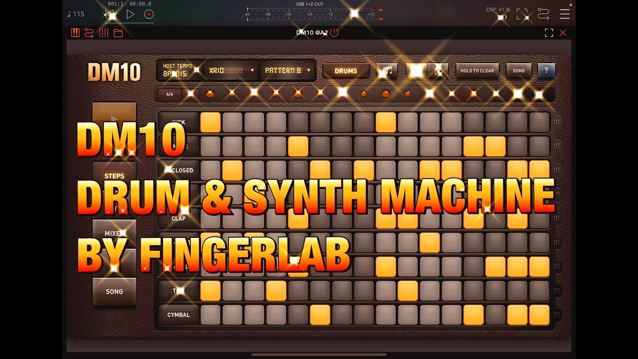 DM10 Drum & Synth Machine от Fingerlab — AUv3 — пошаговое руководство и демонстрация для iPad