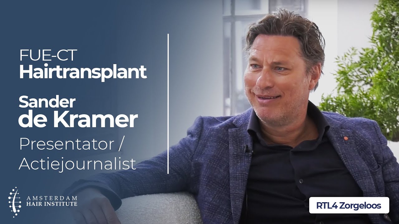 Sander de Kramer over zijn FUE CT haartransplantatie bij Amsterdam Hair Institute | RTL4 Zorgeloos