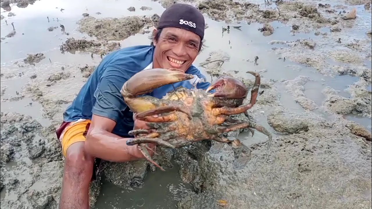 GIANT CRAB CATCH & COOK/GRABE Ang LAKI! napa_sigaw Ang KASAMA ko sa LAKI ng alimango na ito