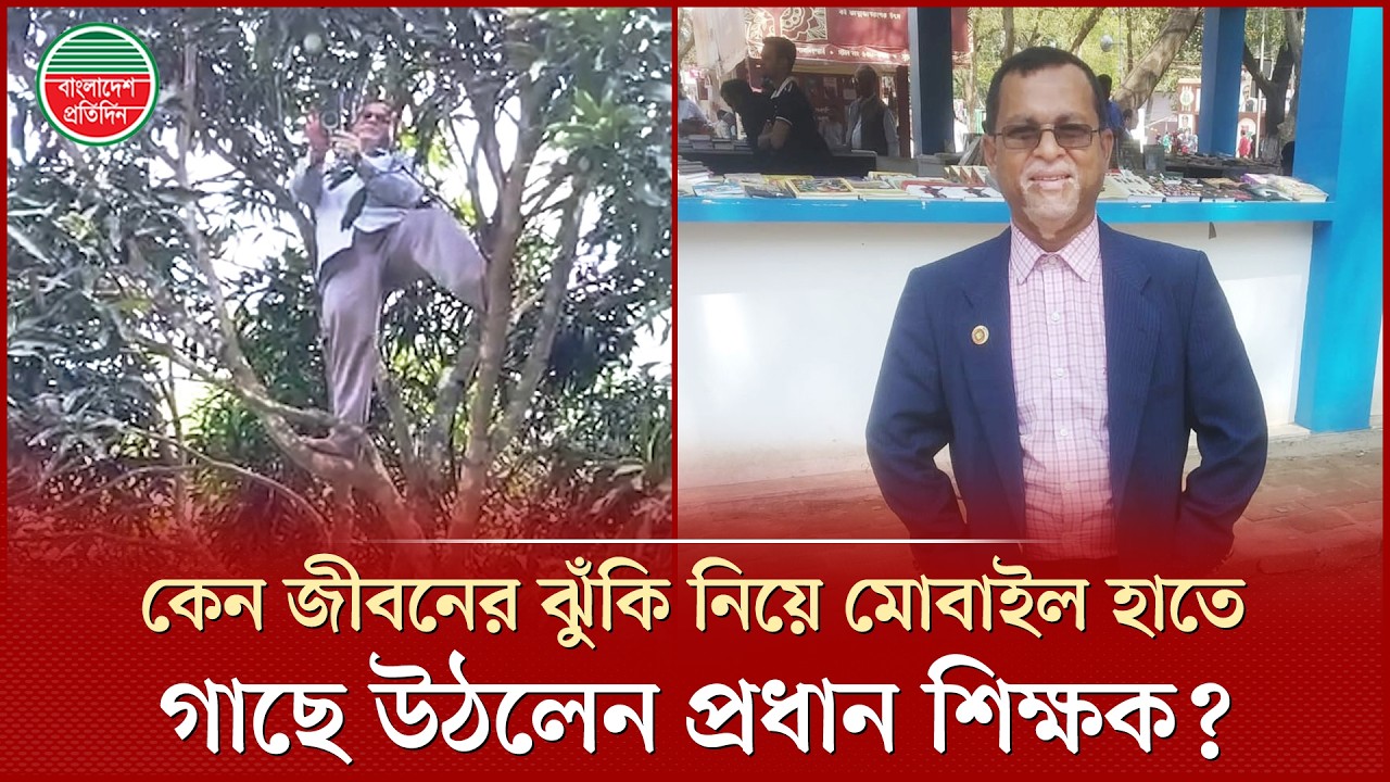 মোবাইল নিয়ে গাছে উঠার ব্যাখ্যা দিলেন আলোচিত সেই প্রধান শিক্ষক | Viral Teacher | Mobile Phone