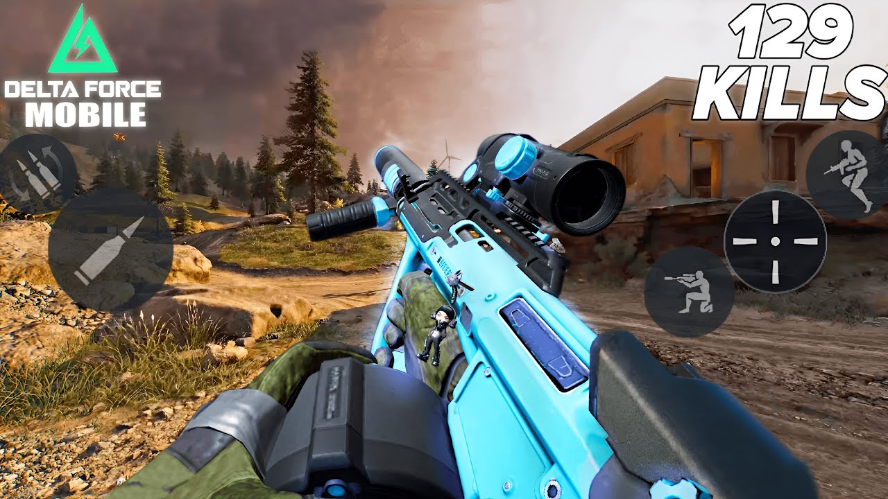 Delta Force Mobile INASNE AUG (no recoil) Build + TRENCH LINES Gameplay  (129 KILLS)